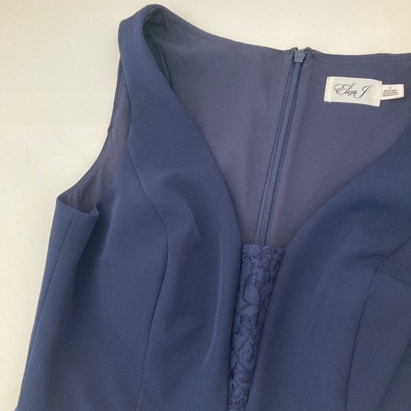 ELIZA J LACE TRIM V-NECK FORMAL DRESS - Picture 10 of 10